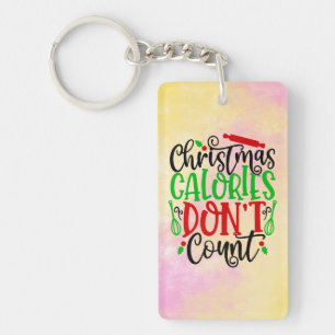 Grappig Kerstmis Calorieën Tellen Niet Ontwerp Sleutelhanger
