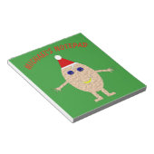 Grappig Kerstmis Ei Custom Notitieblok (Schuin)