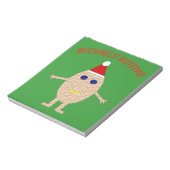 Grappig Kerstmis Ei Custom Notitieblok (Linkerzijde)
