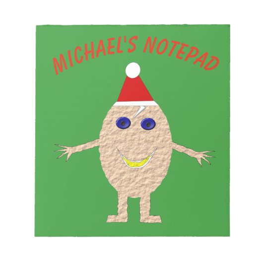 Grappig Kerstmis Ei Custom Notitieblok (Voorkant)