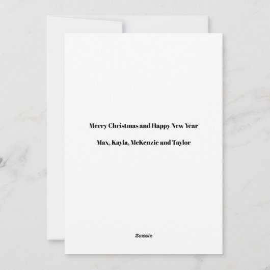 Grappig Kerstmis Familie Uitstel Verlaat Feestdagenkaart (Achterkant)