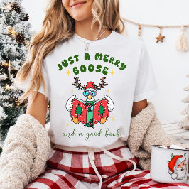 Grappig Kerstmis Gewoon een Blijde Gans en een Goe T-shirt