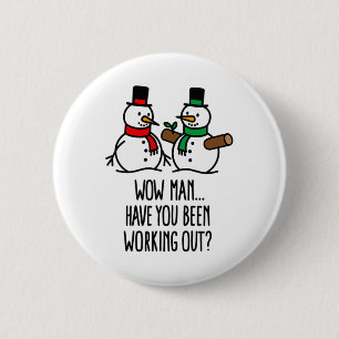 Grappig Kerstmis Grappige Gym Bodybuilding Workout Ronde Button 5,7 Cm