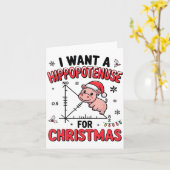 Grappig Kerstmis Hiptamus Wiskundeleraar Cadeau Le Kaart (Gele Bloem)