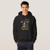 Grappig Kerstmis Hond Attitude Vakantie Hoodie (Voorkant volledig)
