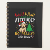 Grappig Kerstmis Hond Attitude Vakantie Planner (Voorkant)
