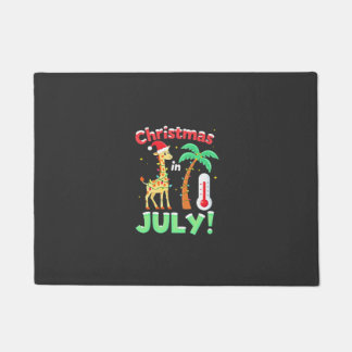 Grappig Kerstmis in juli shirt Kerstman Giraffe Pa Deurmat
