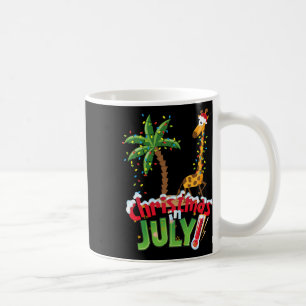 Grappig Kerstmis in juli shirt Kerstman Giraffe Pa Koffiemok