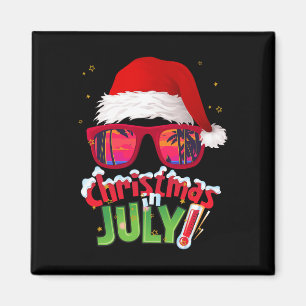 Grappig Kerstmis in juli shirt zomer kerstman zonn Magneet