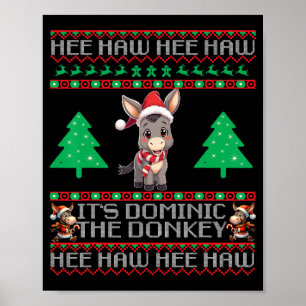 Grappig Kerstmis Italiaanse Kerst Ezel Dominic T Poster