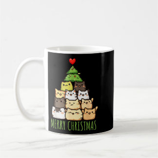 Grappig Kerstmis Kat Liefde Shirt _ Schattige Kat Koffiemok