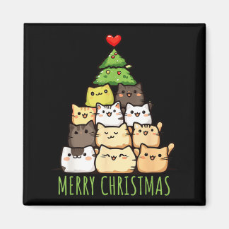 Grappig Kerstmis Kat Liefde Shirt _ Schattige Kat Magneet