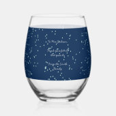 Grappig Kerstmis Leraar Foto Wijn Glas (Achterkant)
