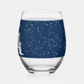 Grappig Kerstmis Leraar Foto Wijn Glas (Links)