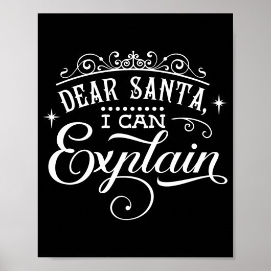Grappig kerstmis lieve sante ik kan script t uitle poster (Voorkant)