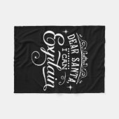 Grappig kerstmis lieve sante ik kan script uitlegg fleece deken (Voorkant (Horizontaal))