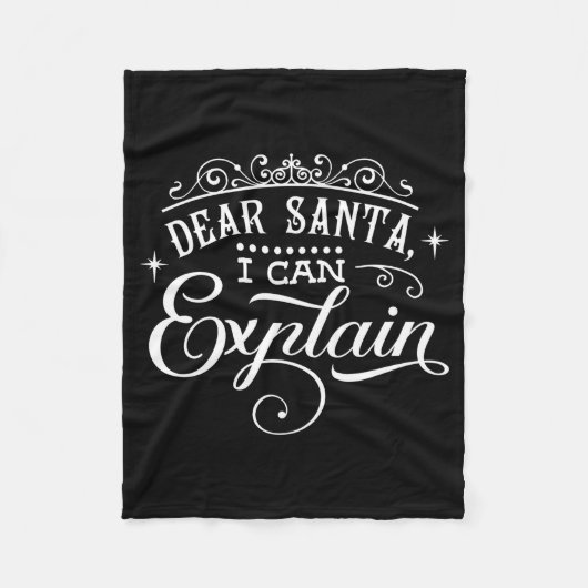 Grappig kerstmis lieve sante ik kan script uitlegg fleece deken (Voorkant)
