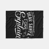 Grappig kerstmis lieve sante ik kan script uitlegg fleece deken (Voorkant (Horizontaal))