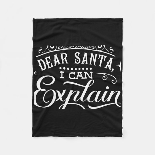 Grappig kerstmis lieve sante ik kan script uitlegg fleece deken (Voorkant)