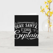 Grappig kerstmis lieve sante ik kan script uitlegg kaart (Gele Bloem)