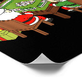 Grappig Kerstmis Mahjong Kerstman Sneeuwman Elf Re Poster (Hoek)