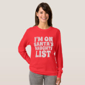 GRAPPIG KERSTMIS ONDEUGEND LIJST DAMES T-shirt (Voorkant volledig)