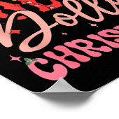 Grappig Kerstmis Prettig Kerstfeest Jolly Cowgi Poster (Hoek)