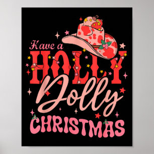 Grappig Kerstmis Prettig Kerstfeest Jolly Cowgi Poster