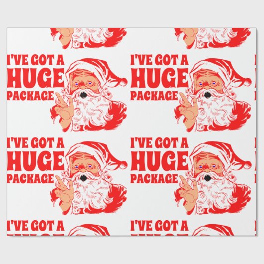 Grappig Kerstmis, Reusachtig Pakket Cadeaupapier (Vlak)