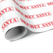 Grappig Kerstmis Rood Secret Santa Inpakpapier (Rol Hoek)