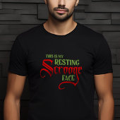 Grappig Kerstmis Rust Scrooge Gezicht T-shirt