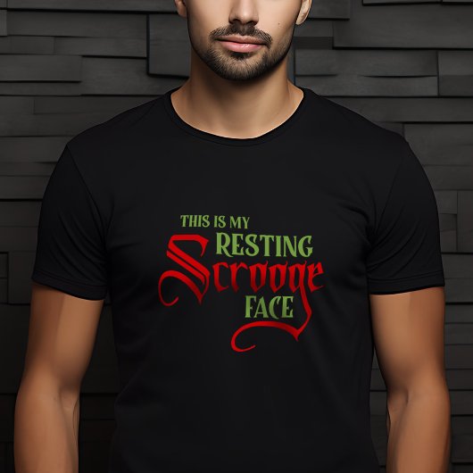 Grappig Kerstmis Rust Scrooge Gezicht T-shirt