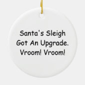 Grappig Kerstmis, Sinterklaas slee omgebouwd Keramisch Ornament (Achterkant)