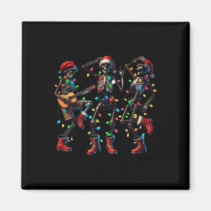 Grappig Kerstmis Skelet Dancing Xmas Licht Muziek Magneet