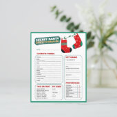 Grappig Kerstmis Spel Geheim Kerstman Vragenlijst (Staand voorkant)