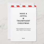 Grappig Kerstmis Tennis Feestdagenkaart (Achterkant)