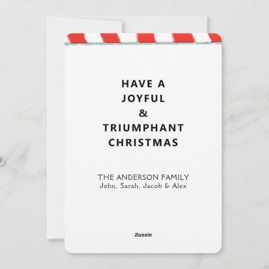 Grappig Kerstmis Tennis Feestdagenkaart (Achterkant)