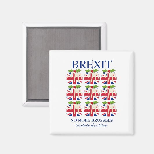 Grappig | Kerstmis | UNION JACK | BREXIT Magneet (Voorkant / Achterkant)