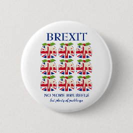 Grappig | Kerstmis | UNION JACK | BREXIT Ronde Button 5,7 Cm