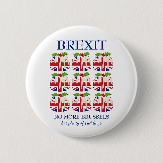 Grappig | Kerstmis | UNION JACK | BREXIT Ronde Button 5,7 Cm (Voorkant)