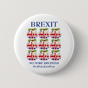 Grappig   Kerstmis   UNION JACK   BREXIT Ronde Button 5,7 Cm