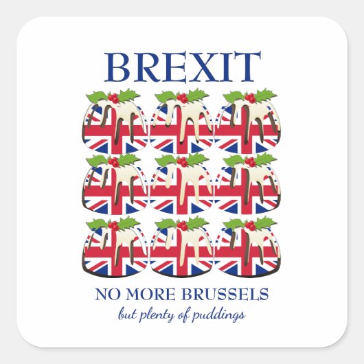 Grappig | Kerstmis | UNION JACK | BREXIT Vierkante Sticker (Voorkant)