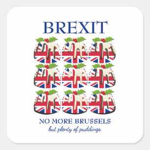 Grappig   Kerstmis   UNION JACK   BREXIT Vierkante Sticker