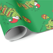 Grappig kerstmis Vist de Cartoon van de visklauw Cadeaupapier (Rol Hoek)