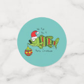 Grappig kerstmis Vist de Cartoon van de visklauw Confetti (Kleine voorkant)