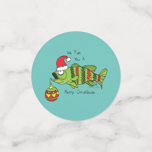 Grappig kerstmis Vist de Cartoon van de visklauw Confetti (Kleine voorkant)