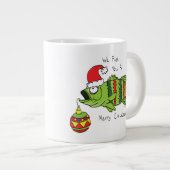 Grappig kerstmis Vist de Cartoon van de visklauw Grote Koffiekop (Voorkant rechts)