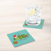 Grappig kerstmis Vist de Cartoon van de visklauw Kartonnen Onderzetters (Insitu)