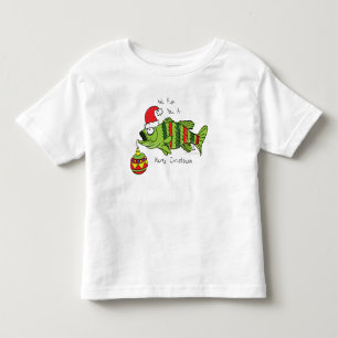 Grappig kerstmis Vist de Cartoon van de visklauw Kinder Shirts