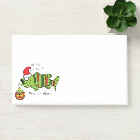 Grappig kerstmis Vist de Cartoon van de visklauw Post-it® Notes (Kantoor)